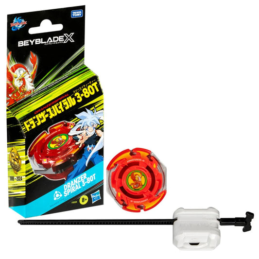 Beyblade X Dranzer Spiral 3-80T Anniversary X-Over Balance Type Right-Spinning Top and Launcher